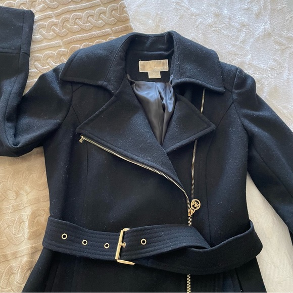 Michael Kors Black Wool Blend Coat -LIKE NEW - Picture 5 of 8